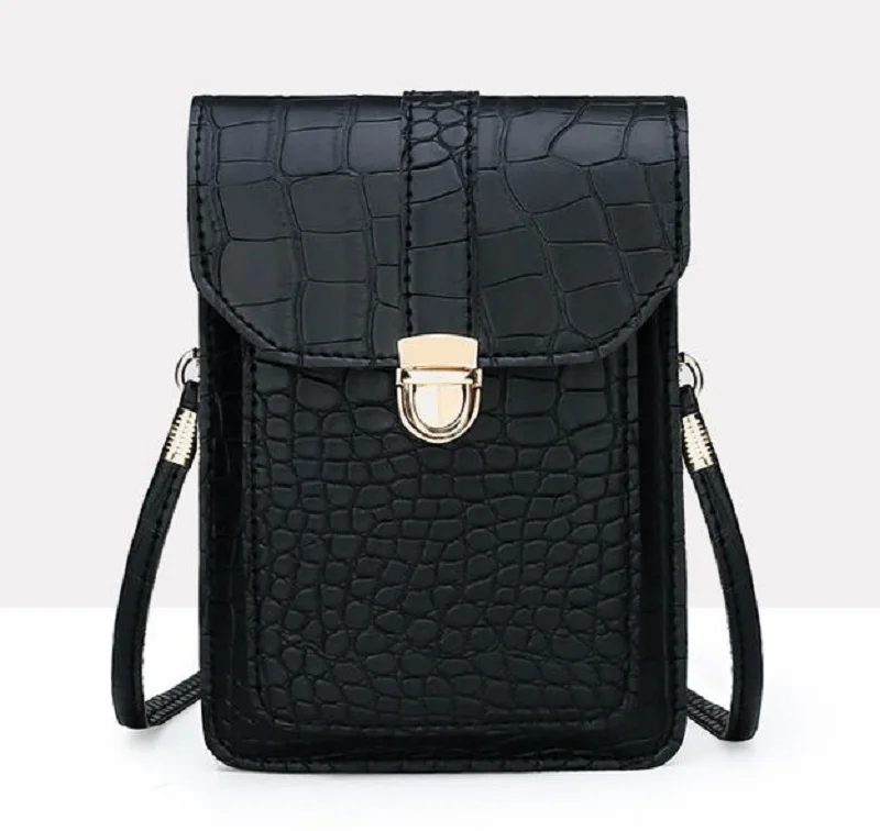 

2020 Fashion Women Small Handbag Female Purse Coin Cell Phone Mobile Phone Crocodile Pattern Crossbody Bags For Women