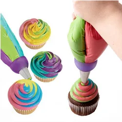 Mix 3 Colors Icing Piping Pastry Nozzles Converter Connector Baking Fondant Cake Decorating Tools Kitchen Accessories Gadgets