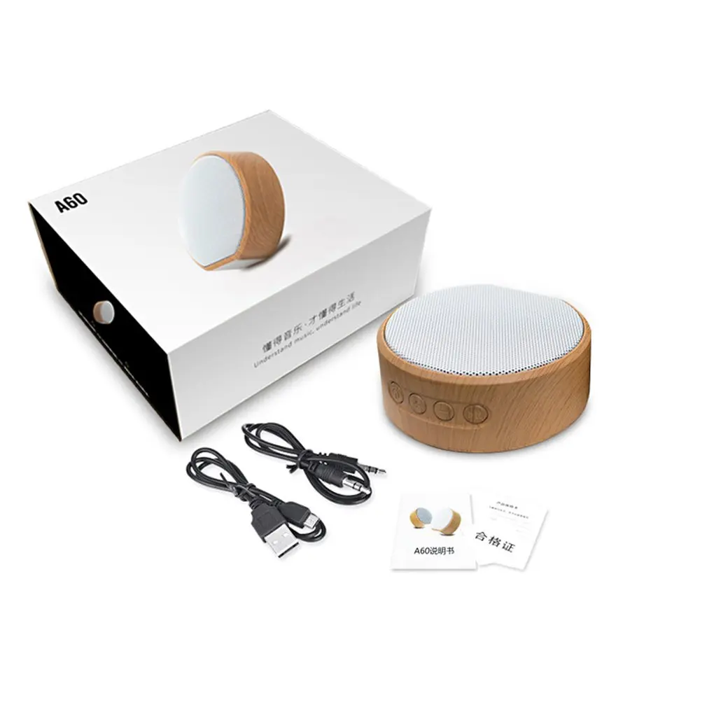 

Retro Wood Bluetooth Speaker Portable Outdoor Wireless Mini Computer Bluetooth Sound Box Support AUX TF Card for iPhone Android