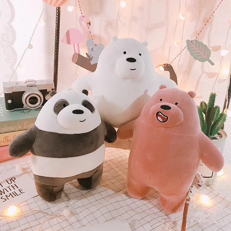25-50 см Kawaii Мы Голые Медведи плюшевая игрушка мультяшный медведь набивной гризли серый белый медведь панда кукла Дети любят подарок на день рождения