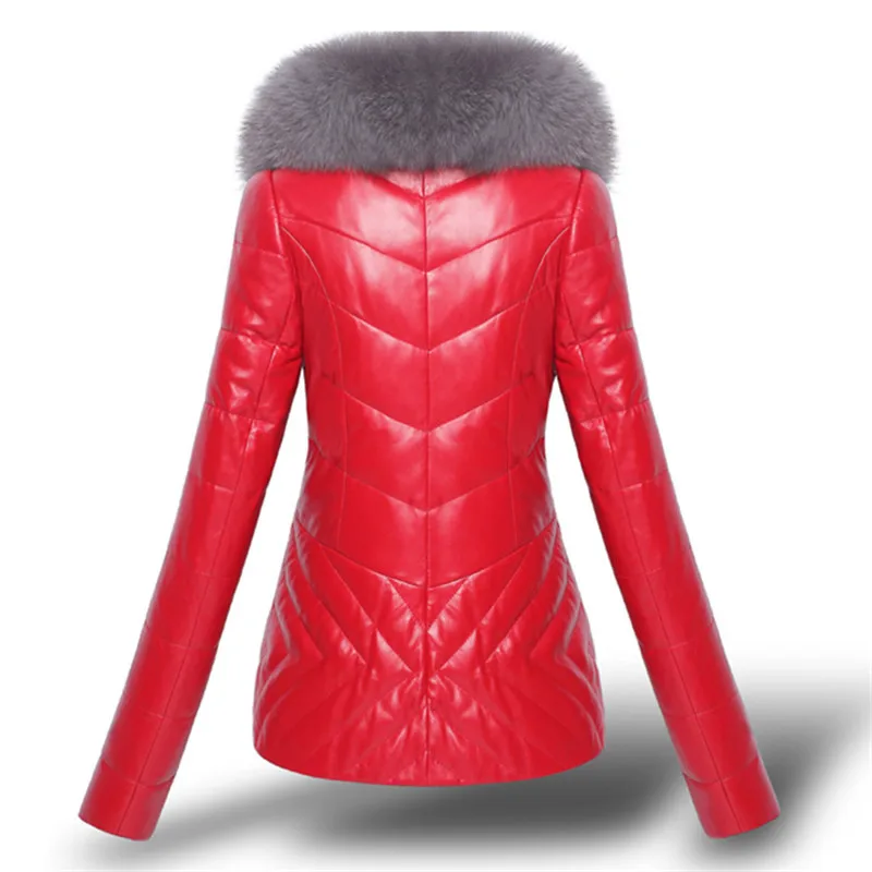 LEDEDAZ осень/зима, теплое короткое пальто из искусственной кожи, черная/красная/серая модная женская куртка из искусственного меха, тонкое пальто из искусственного меха