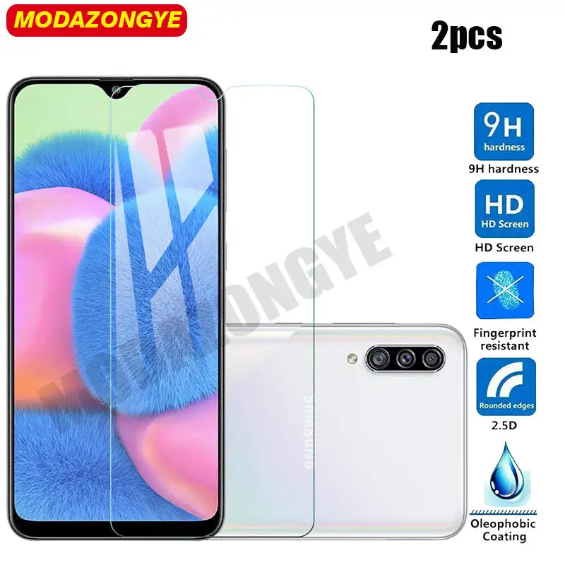 2 шт закаленное стекло для samsung Galaxy A30s протектор экрана samsung A30s A 30s A307F A307 SM-A307F стеклянная пленка - Цвет: Прозрачный