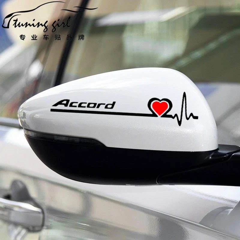 Автомобильные наклейки с электрокардиограммой в виде губ креативные для Honda Accord