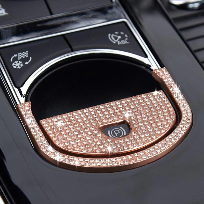 Аксессуары для салона автомобиля-Jaguar Xj Xf Кнопка парковки 3D Стразы наклейки кольцо аксессуары для автомобиля