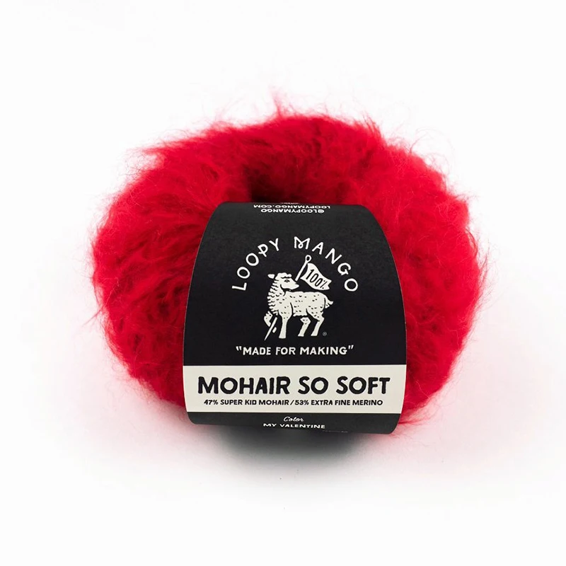 1*50 г шарик Loopy манго мохер так мягкая пряжа мериносовая шерсть пряжа ручная пряжа - Цвет: my valentine