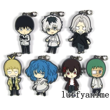

Tokyo Ghoul:re rubber pendant original Collection PVC anime Mobile Phone Straps rope chain Charm Keychain bag pendant