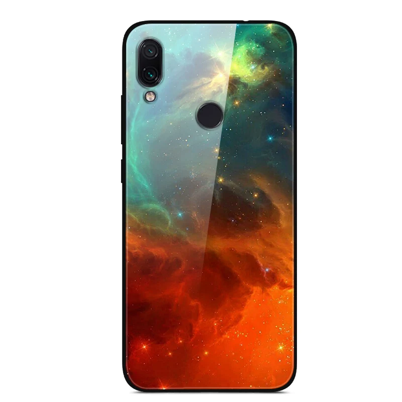 Окрашенный стеклянный чехол для Xiaomi Redmi 7, силиконовый бампер, закаленное покрытие для Redmi 7A, чехол для Redmi 6 6A, чехол Redmi5 5plus