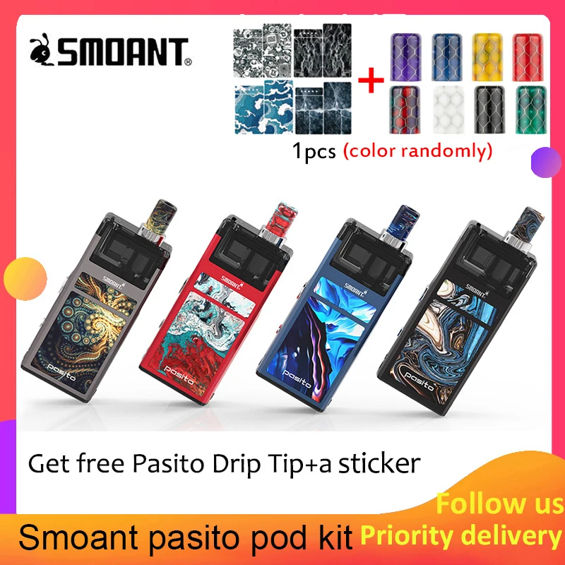 Подарок Smoant Pasito Pod Kit 1100 мАч батарея 3 мл распылитель fit MTL & DTL катушка e cig pod vape