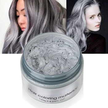 

7 colors Disposable Hair Color Wax Dye One-time Molding Paste Sliver Grandma Green Hair Dye Wax Mud Cream Hair Color Styling 1