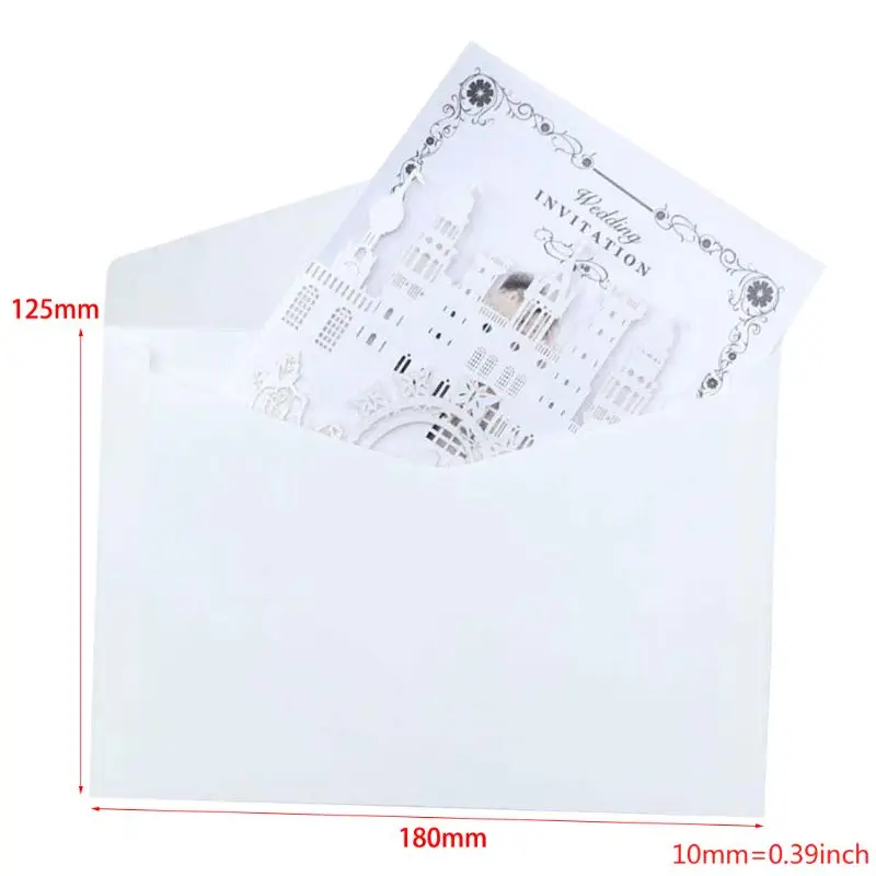  25pcs 25pcs Wedding Invitation Cards Laser Cut Party Invitations with Blank Inner Kraft Card Insert - 4.00036E+12