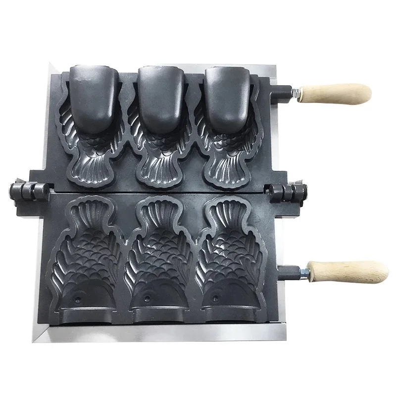 Электрическая рыба с открытым ртом вафельница машина LPG газ флип taiyaki машина для изготовления тайяки рыба вафельный конус чайник