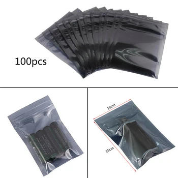

100pcs Anti Static Bag Translucent Zip Lock Bags Waterproof Self Seal Storage Pack Bag Package Pouches Home Storage 10*15cm