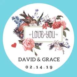 100 stück, , Personifizierte, Hochzeit Aufkleber, Einladungen, candy Favors Geschenk Boxen Etiketten, Geburtstag, Logo, Fo3-10CM