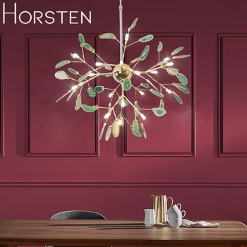 

Modern Nordic Simple Pendant Light Creative Firefly Hanging Light Agate Pendant Lamp for Living Room Bedroom Dining Room Decor