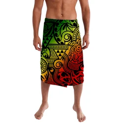 Top Quality Samoan Clothes Cozy Colorful Graffiti ie faitaga Personality Man Lace-Up Design Half Skirt Wholesale Merch