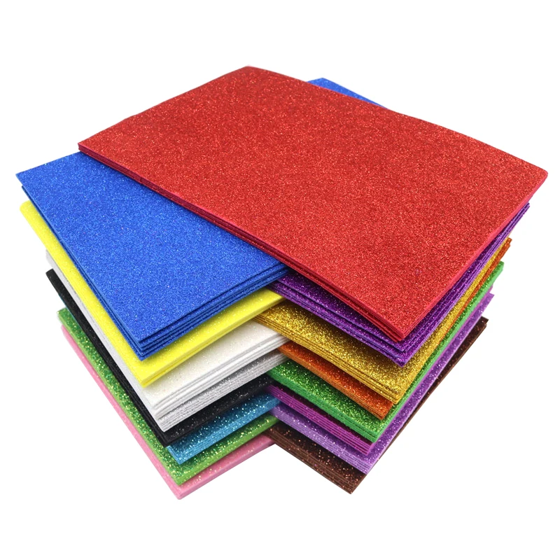 5pcs2MMThickA4withGoldPowderGlitterBrightSpongePaperFoam