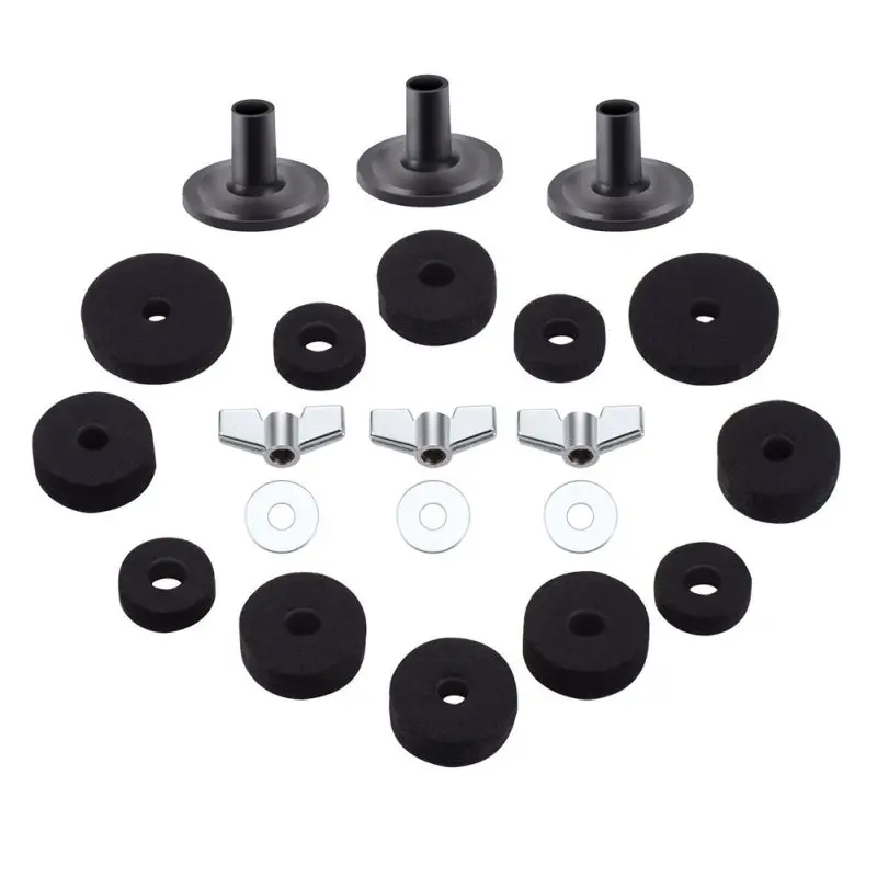 

21pcs Profession Percussion Replacement Instruments Drum Musical Felt Set Accessories Wing Nut Sleeves Replacement