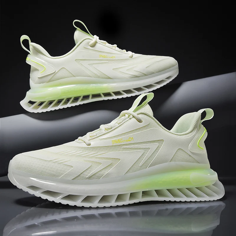 

Fashion Running Shoes for Men Breathable Blade Sneaker Antiskid Damping Jogging Shoes Outdoor Reflective Sports Shoes Zapatillas