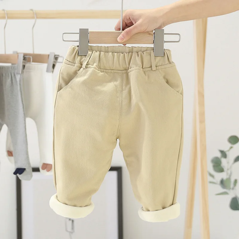 Новые модные зимние хлопковые штаны длиной до щиколотки для детей и малышей 0-24 месяцев, одежда для детей и малышей, Детские однотонные штаны-шаровары для девочек
