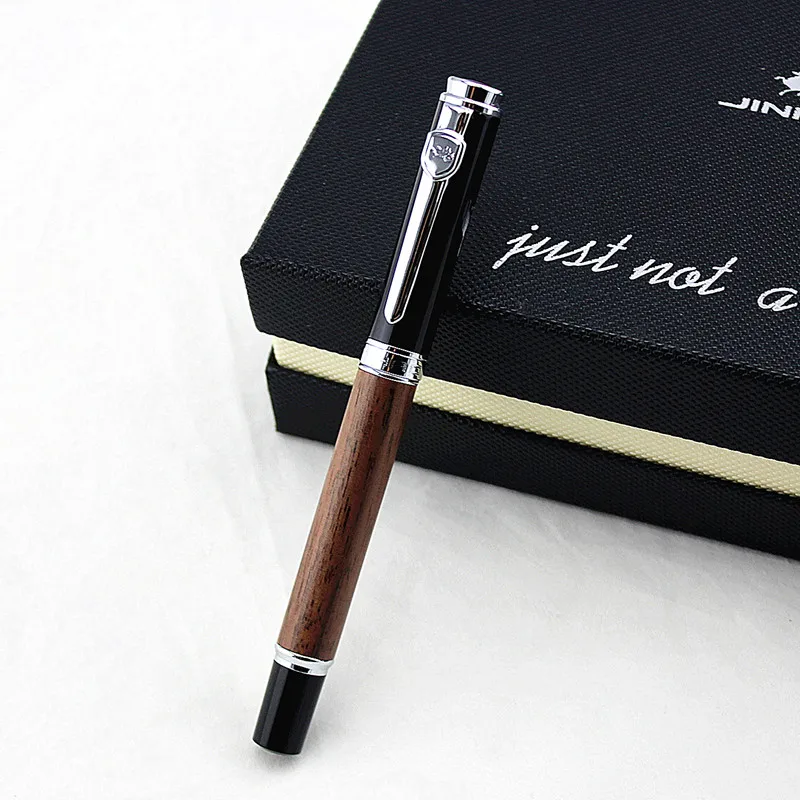 JINHAO 8802 роскошная деревянная Ручка роллер деловая ручка знак шариковая для
