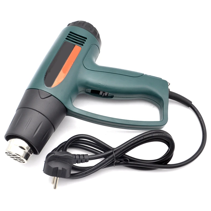 

220V 2000W Industrial Electric Hot Air Tool Thermoregulator Heat Tools Lcd Display Shrink Wrapping Thermal Power Tool Eu Plug