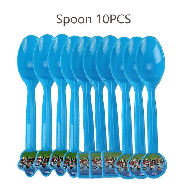 Paw Patrol Birthday Party Balloons Toy Birthday Banner For Kids Boys Girls Party Decoration Paper Cup Plate Tableware Supplies 10PCS Spoon
