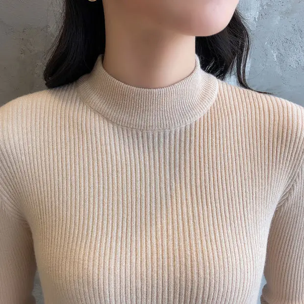Top Cotton Half Solid Jumper Pullover Feminino 9487 New Women's Dress With Bright 52- 2 / F, 6 Rows, 3 Shelves