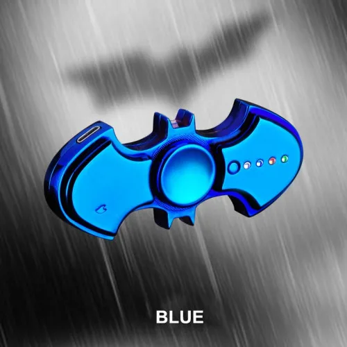 Фиджет с Бэтменом Спиннер электронная USB Зажигалка 3 разновидности светодиодный прикуриватель ручной Спиннер игрушка плазменная электрическая зажигалка - Цвет: Blue