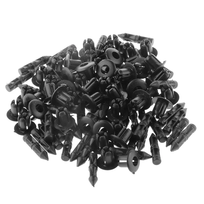 6mm Push Type Rivets Fastener Retainer Clips 50 Pcs For Yamaha Suzuki Honda CBR Ninja Etc Replace 90269-06001