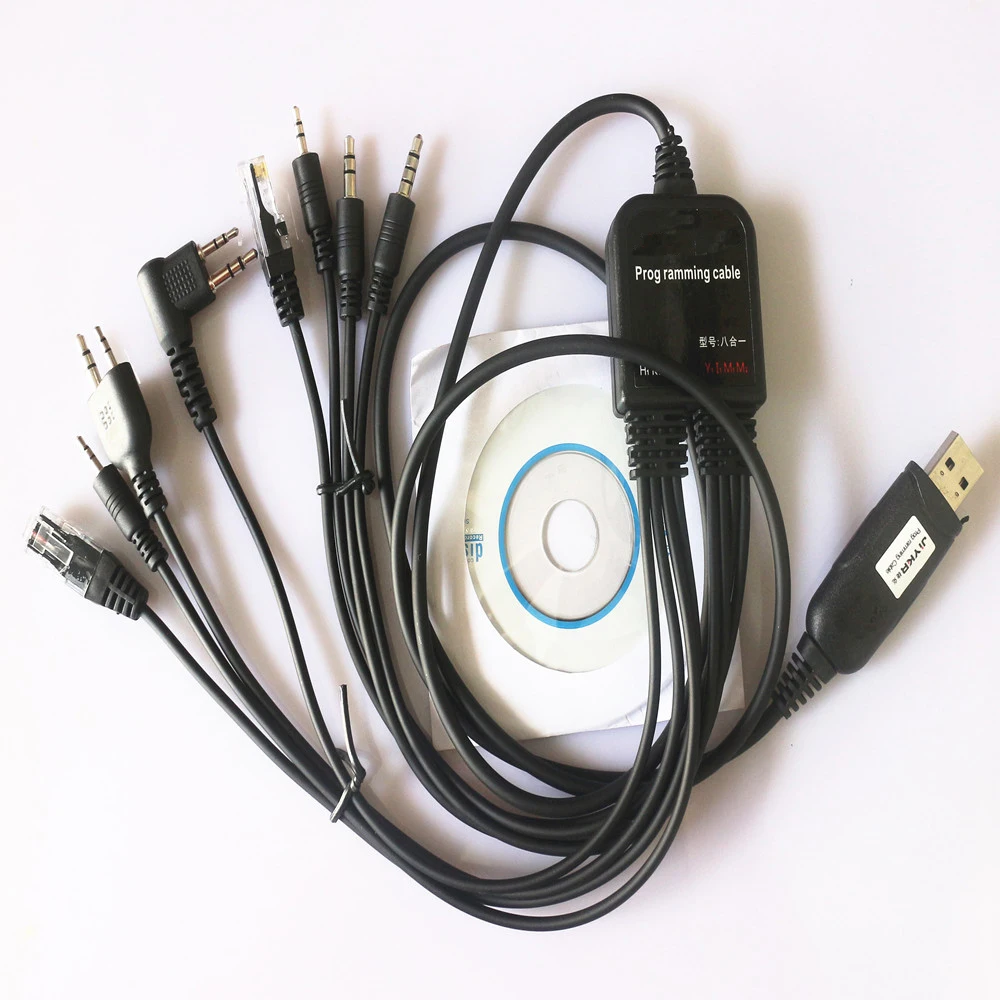 8 в 1 USB Программируемый кабель для YAESU BAOFENG UV 5R Kenwood IC Retevis H777 Motorola CP040 CP125 CP140