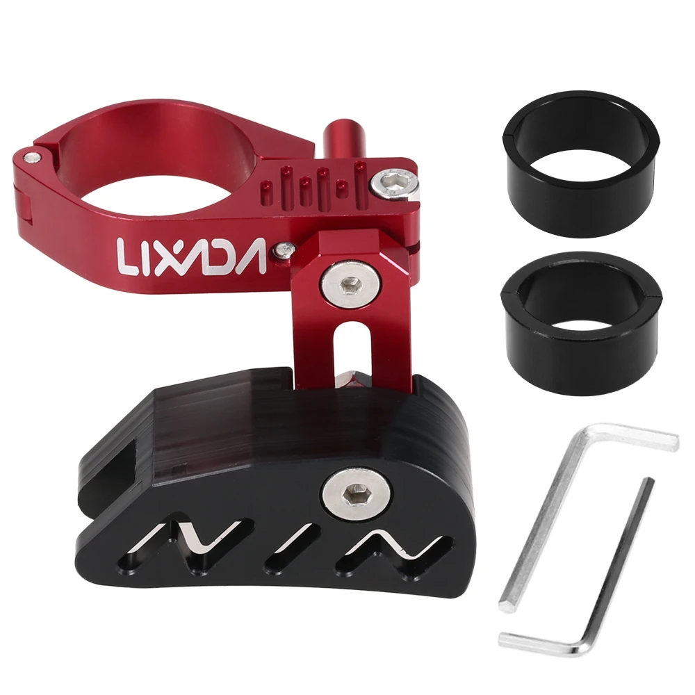 

Lixada Mountain Bike Seat Tube Clamp Chain Guide 1S Single for Road Riding 28.6/31.8/ 34.9mm Black / Red Color