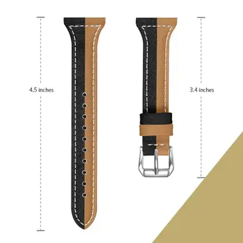 

Wristwatch Bands Strap Patchwork Pin Buckled Adjustable Leather Watch Band Replacement Accessories For Samsung Galaxy 46mm Gear