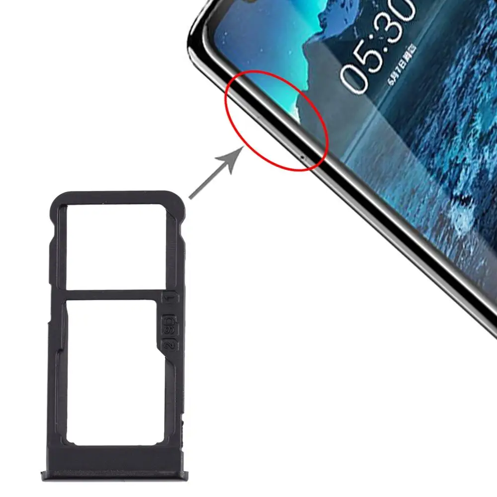 Лоток для sim-карт + лоток sim-карт/лоток Micro SD карт Nokia 5 1 Plus / X5 TA-1102 TA-1105 TA-1108 TA-1109 TA-1112