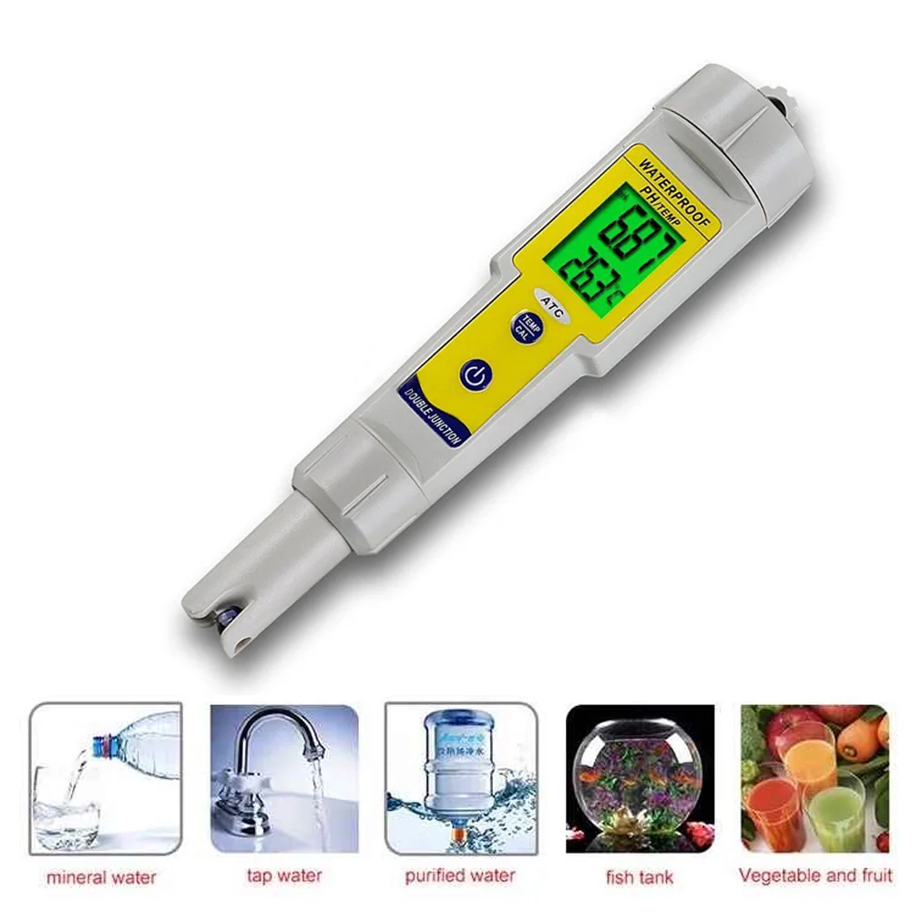 

Thermometer Pen Digital Display Fish Tank PH Meter Pocketable Waterproof Tester Auto Calibration Temperature Aquarium