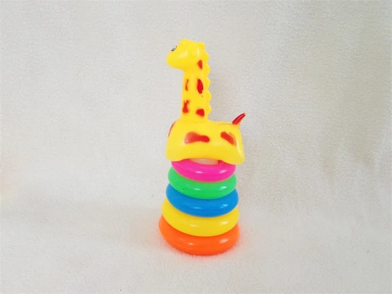 

Deer Head Rainbow Ring 5-Tier Throw the Circle Educational Early Childhood Toy Stack-up Children Rainbow Jenga Toy