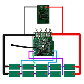 

Lithium Battery LBX2040 Housing Protection Circuit Board Battery Case Set for Black Decker 20V Batteries