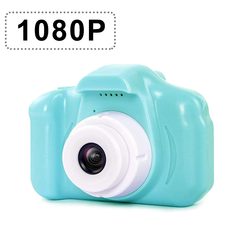 Green-1080P 2,0 дюймов HD видео камера Дети Цифровой Vlog Camara фотографии дети лучший рождественский подарок мини видеокамера Поддержка Скрытая TF карта - Цвет: Green-1080P