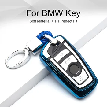 

Remote Key Cover Case Car TPU for BMW E38 E39 E46 E83 E60 E34 F30 F10 E53 F10 G30 G38 1 3 5 7 Series X1 X3 X4 X5 X6 Key Fob Ring