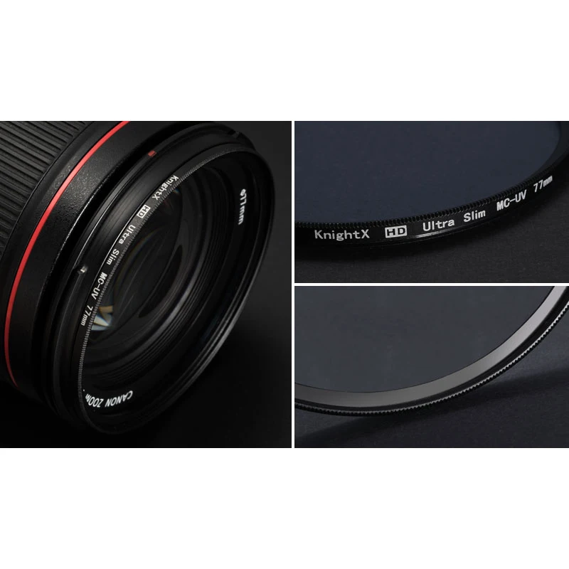 Круговой поляризатор KnightX HD MCUV 49 мм 77 58 52 UV CPL FLD для камеры Nikon Canon Pentax Sony DSLR|circular