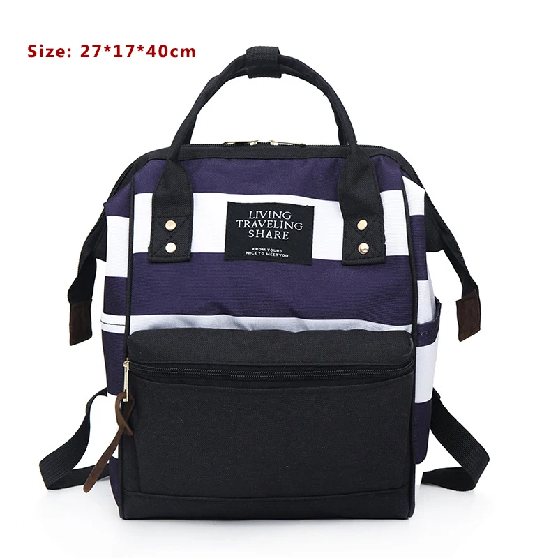 Dark Blue Big Модная сумка для подгузников, водонепроницаемая сумка для мам, Большая вместительная детская сумка, женский рюкзак для путешествий, сумки для подгузников, сумка для кормления - Цвет: Dark Blue Big