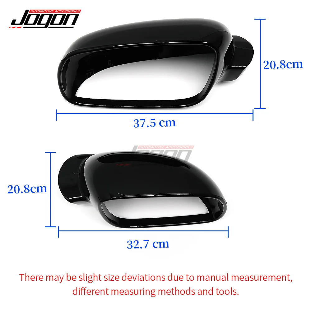 VW Golf 4 IV GTI R32 Jetta MK4 Bora 1J Passat B5 용 사이드 미러 셸 캡, 광택 블랙 백미러 커버