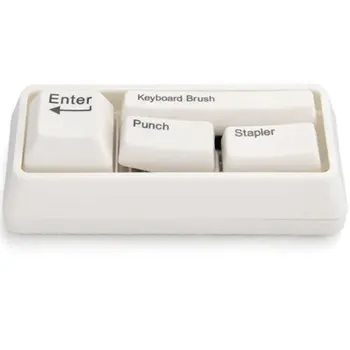 

Japan And South Korea Stationery Shape Paper Clip Magnet+Punch+Stapler+Keyboard Brush Stationery Office School Supplies