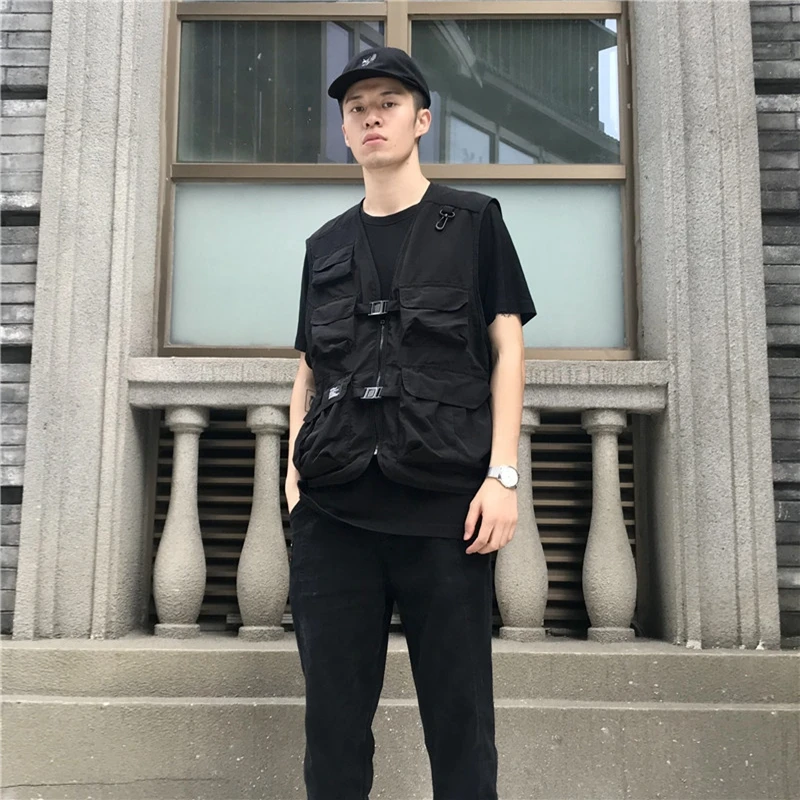 Жилет тактический в стиле ретро со множеством карманов безрукавка милитари для