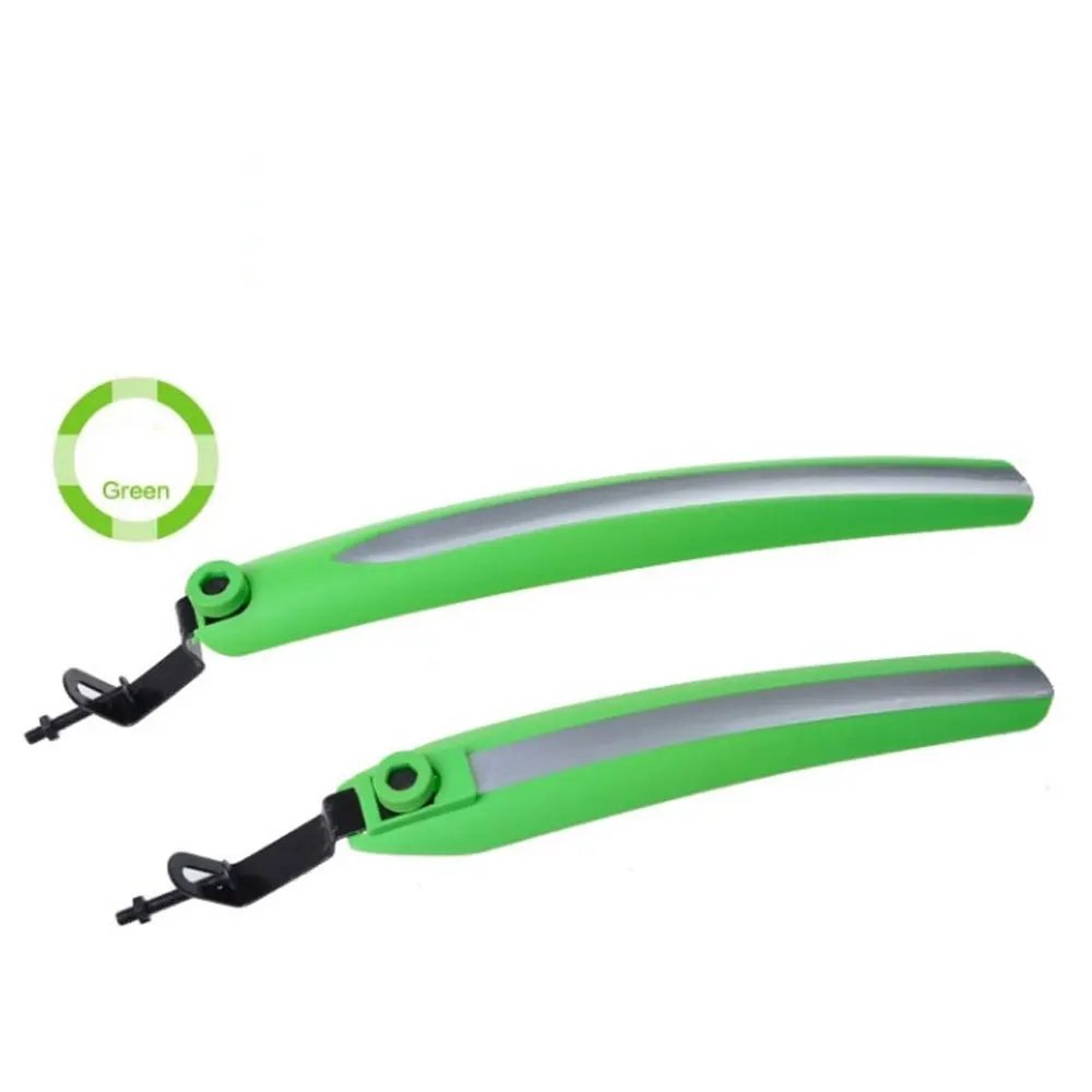 001013-green Cyrusher Mountain Bike Fender Road Racing Color Front and Rear Baffle Quick Release Plate 360 Degree Folding Will Not Break - Цвет: 001013-green