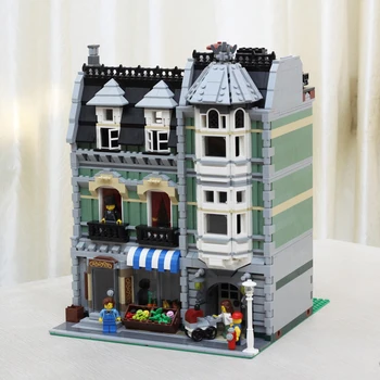 

15008 2352PCS City Series Green Grocer Model Building Blocks Bricks Children Toys Gifts Compatible with 10185