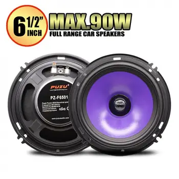 

2pcs 6.5 Inch 90W Full Range Frequency Car Audio Speaker Mid-bass Ultra-thin Modified Speaker Non-destructive Installation