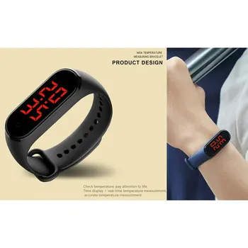 

Smart Watch New Temperature measuring Bracelet Sport Smart Band Digital Wristwatches for Men Women