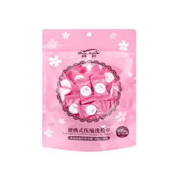 

100pcs / bag disposable compression towel camping towel cotton tourism travel portable face towel cleansing towel small square t