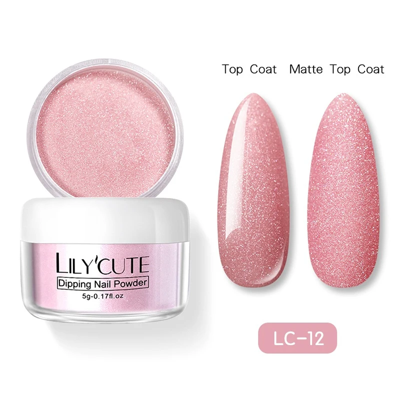LC-12 LILYCUTE матовая одноцветная голографическая окунающая пудра для ногтей цветной яркий блеск для ногтей пигментная пыль маникюр Дизайн ногтей украшение - Цвет: LC-12
