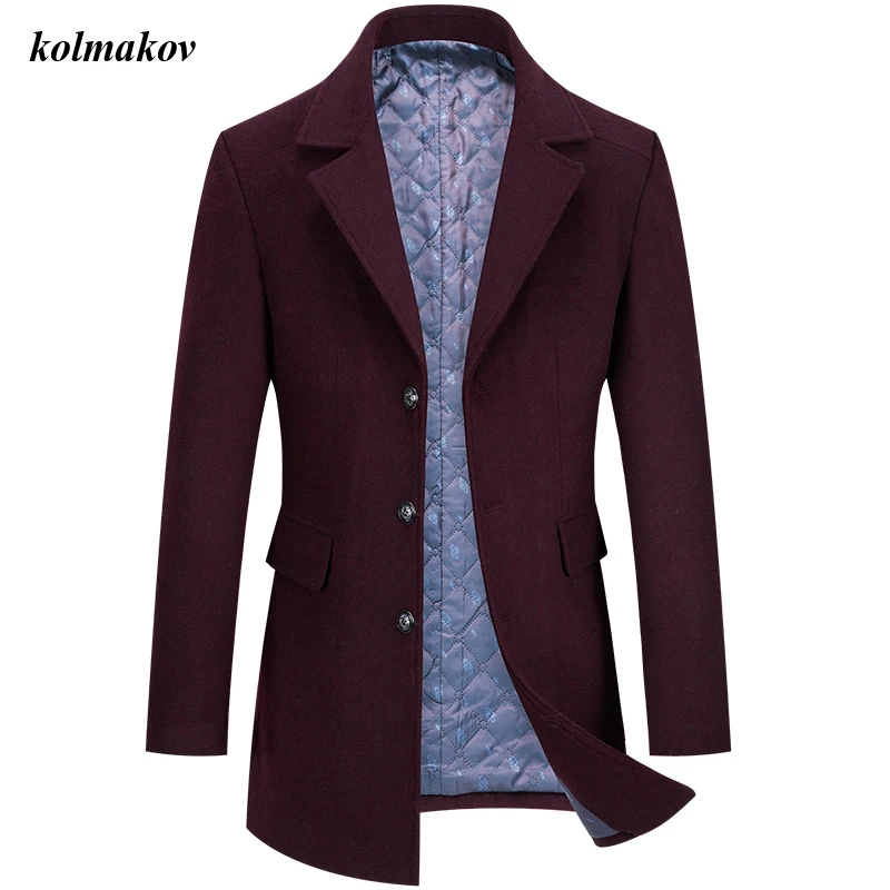New Arrival Winter Style Men Boutique Leisure Woolen Coat High Quality Solid Single Button Men's Trench Woolen Overcoat M-4XL New Arrival Winter Style Men Boutique Leisure Woolen Coat High Quality Solid Single Button Men's Trench Woolen Overcoat M-4XL